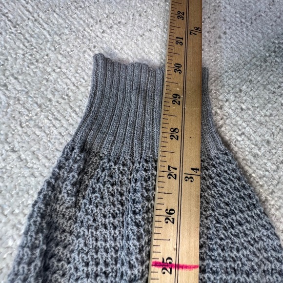 American Eagle Womens Gray Waffle Knit Henley Button Up Sweater Top XL/TG Casual - Picture 6 of 10